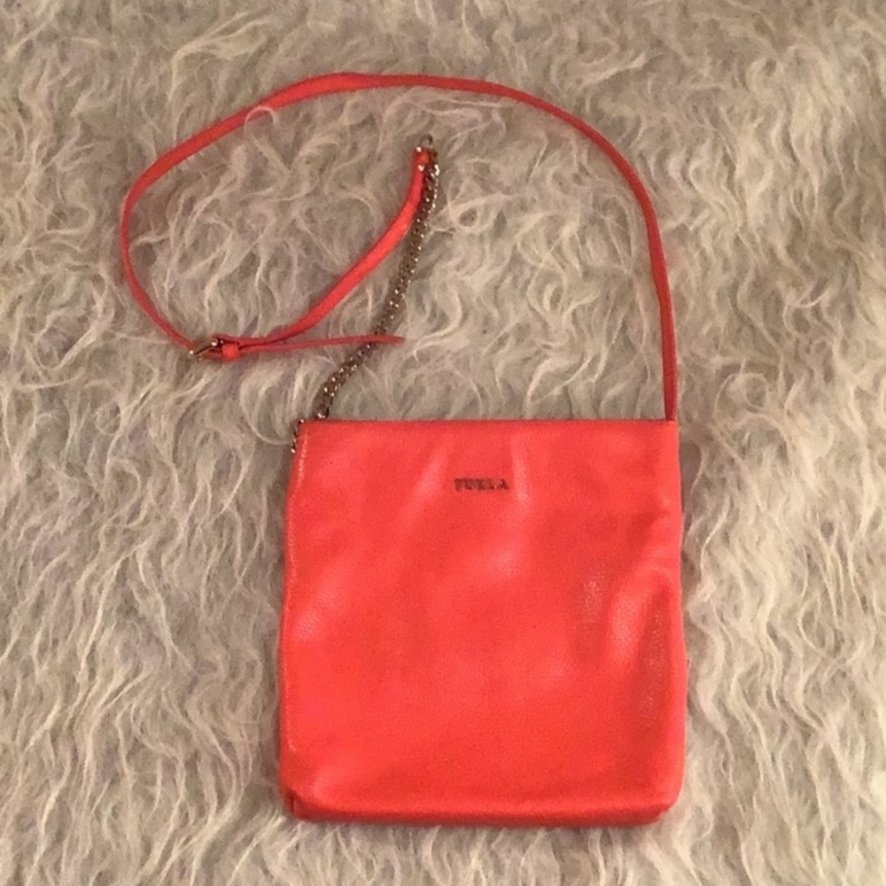 FURLA Orange Crossbody Purse